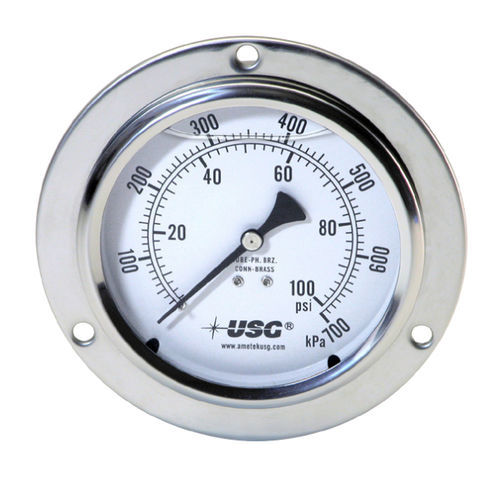 Manometro assoluto - 1558  - AMETEK Pressure - con quadrante / con flangia / in ottone