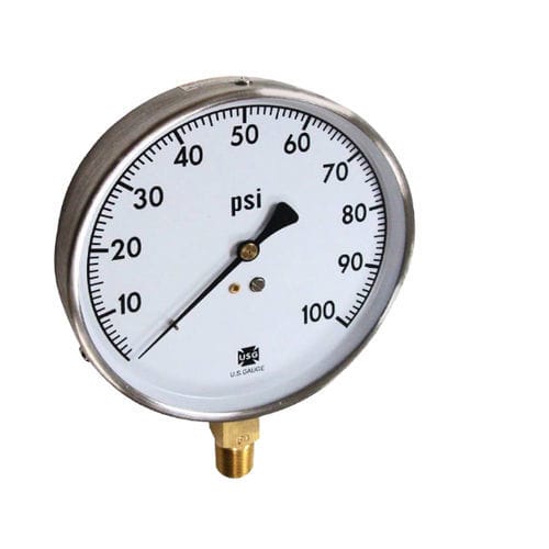 Manometro assoluto - 5105 - AMETEK Pressure - con quadrante / filettato / in acciaio inossidabile