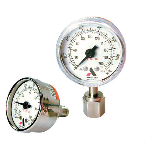 Manometro assoluto - 1536  - AMETEK Pressure - con quadrante / filettato / con montaggio posteriore