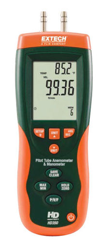 Anemometro a tubi di Pitot - HD350  - Extech - digitale / portatile