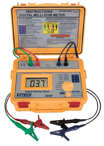 Milliohmmetro digitale - 380580   - Extech - portatile