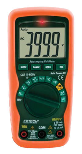 Multimetro digitale - MN47 - Extech - portatile / 600 V / 10 A