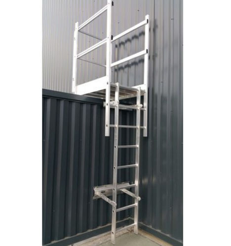 Scala da appoggio in alluminio - EECRINO2500SSAR - L'Echelle Européenne - con gabbia di sicurezza