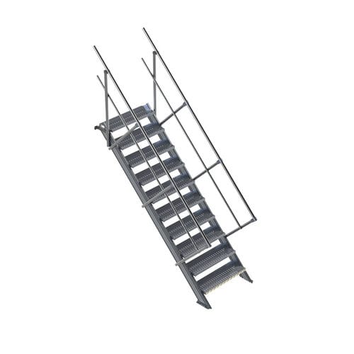 Scala dritta - EEL1 series - L'Echelle Européenne - in alluminio / con scalini antiscivolo