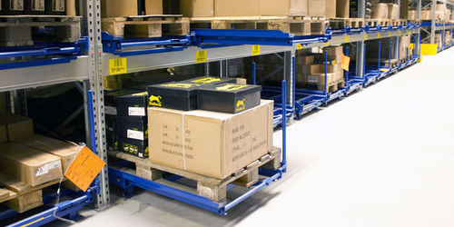 Scaffalatura per magazzino di stoccaggio - DEXION - con cassetti / dinamica / per pallet
