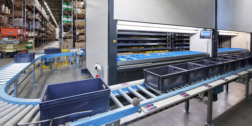 Magazzino di stoccaggio automatico orizzontale - DEXION - in materiale di recupero