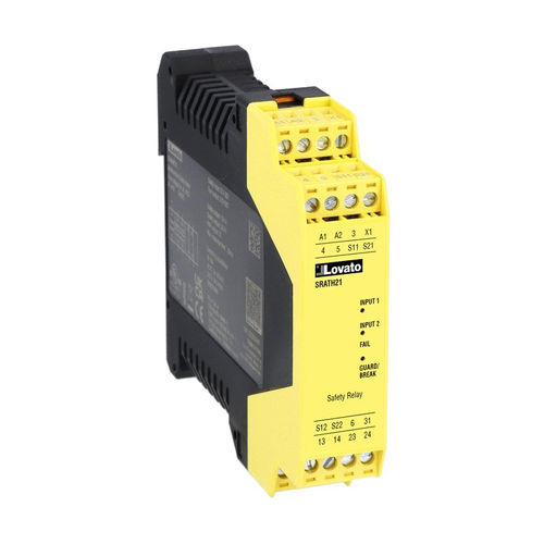 Relè di sicurezza per comando bimanuale - SR series - LOVATO ELECTRIC - 2NA / 1PNP / 24 VDC