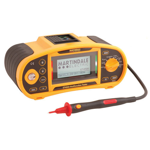 Tester di impedenza circuito senza disinnesto - ET4500 - Martindale Electric - di sequenza di fasi / per impianto elettrico / ad uso industriale