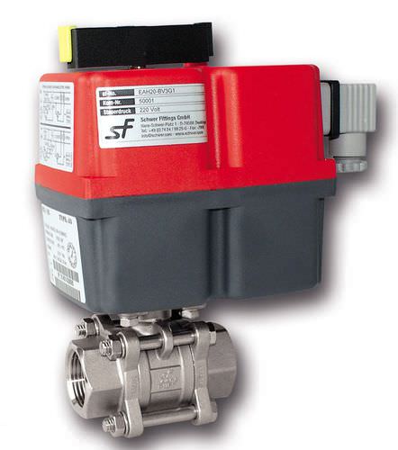 Valvola a sfera - A-EAL-BV3G - Schwer Fittings - a comando elettrico / per gas / filettata