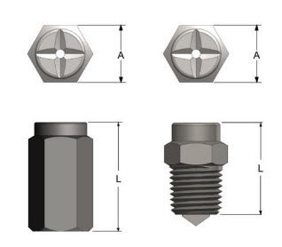 Ugello per liquidi - 1/8 - 2 1/2", max. 150 psi | SQ series - BEX - a cono pieno