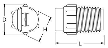 Ugello per acqua - F series - BEX - a getto piatto / in plastica