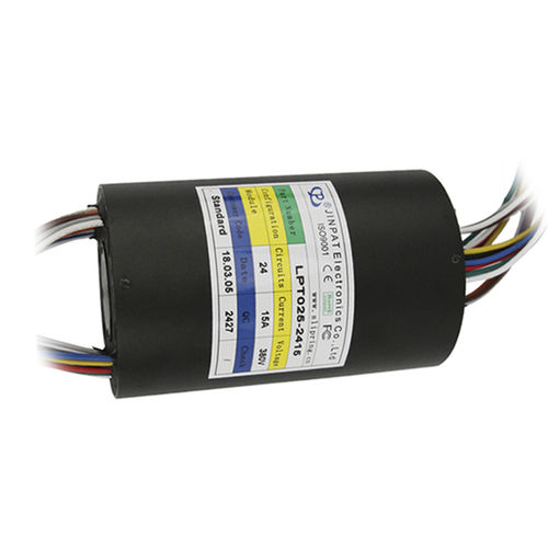 Collettore rotante elettrottico - LPT025-2415 - JINPAT Electronics Co., Ltd. - ad albero cavo / a bassa coppia / a spazzola multitrefolo