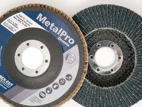 Disco a lamelle in zirconio - MetalPro - Rex-Cut Abrasives - per acciaio inossidabile / di finitura