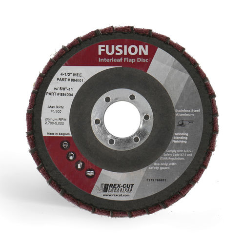 Disco a lamelle di finitura - FUSION - Rex-Cut Abrasives - in tessuto non tessuto