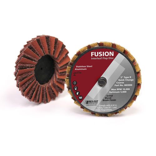 Disco abrasivo al ossido di alluminio - Fusion  - Rex-Cut Abrasives - per finitura / per rettifica / per metallo