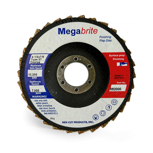 Disco a lamelle di finitura - Megabrite Type 27 - Rex-Cut Abrasives - per acciaio inossidabile / in ossido di almluminio