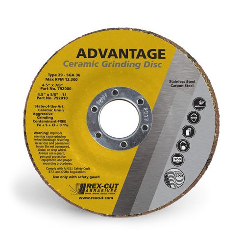 Mola di trattamento superficiale - ADVANTAGE  - Rex-Cut Abrasives - piatta / in ceramica