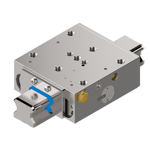 Elemento di serraggio/frenatura pneumatico - UBPS series - ZIMMER GROUP - forarotaie / di guida profilata / di sicurezza