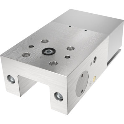 Elemento di serraggio pneumatico - LKPS series - ZIMMER GROUP - forarotaie / di guida profilata / di sicurezza