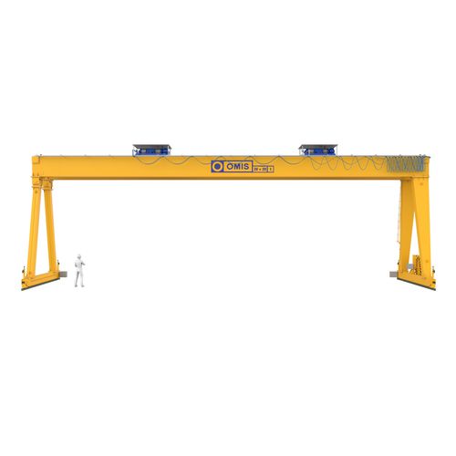 Gru a cavalletto su guida di scorrimento - CVB - OMIS - per container / per applicazioni marine / per cantieri di prefabbricati