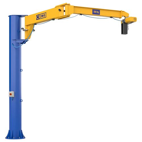 Gru a bandiera a colonna - CS - OMIS - 300° / ergonomica / articolata