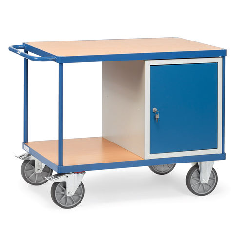 Carrello postazione di lavoro - 2432,2433 - fetra - in acciaio / a piattaforma / a cassetti