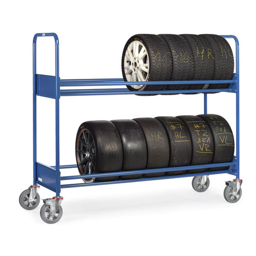 Carrello di stoccaggio - 4588 - fetra - in acciaio / 2 livelli / per pneumatici
