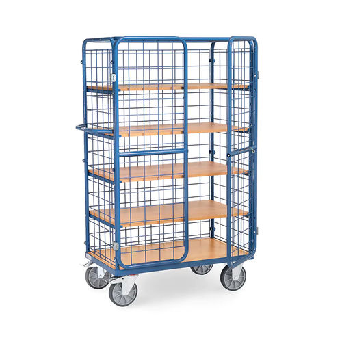 Roll-container per pacchi - 8581-3DE - fetra - a ripiani / 2 pannelli / bloccabile