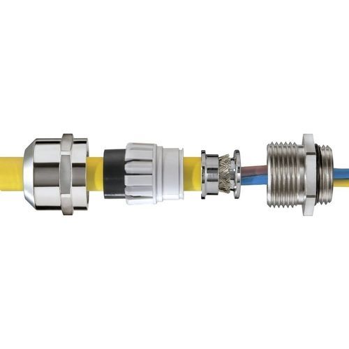 Pressacavo in poliammide - SPRINT® PMSKV EMV-Z - WISKA Hoppmann GmbH - in ottone nichelato / in ottone / con schermatura EMC