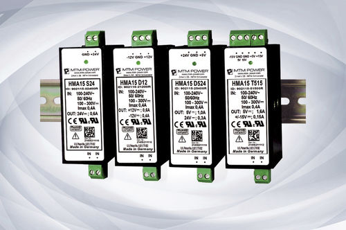 Alimentatore elettrico DC/DC - HMA15 S series - MTM Power Messtechnik Mellenbach GmbH - AC/DC / ad uscita semplice / su guida DIN