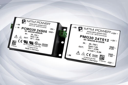 Convertitore DC/DC con montaggio su telaio - PCMG30 24 series - MTM Power Messtechnik Mellenbach GmbH - industriale / ad uscita semplice / isolato