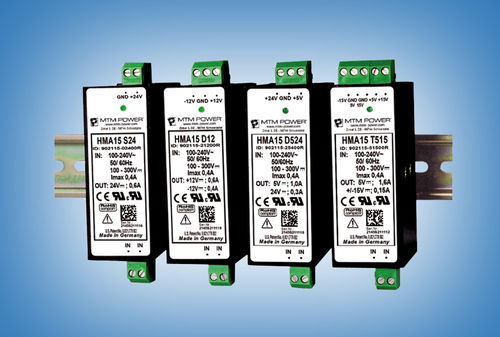 Alimentatore elettrico su guida DIN - HMA15 S3,3 - MTM Power Messtechnik Mellenbach GmbH - AC/DC / ad uscita semplice / CE