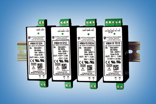 Alimentatore elettrico su guida DIN - HMA15 D12 - MTM Power Messtechnik Mellenbach GmbH - AC/DC / a due uscite / CE