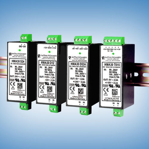 Alimentatore elettrico su guida DIN - HMA30 S3,3 - MTM Power Messtechnik Mellenbach GmbH - AC/DC / ad uscita semplice / CE