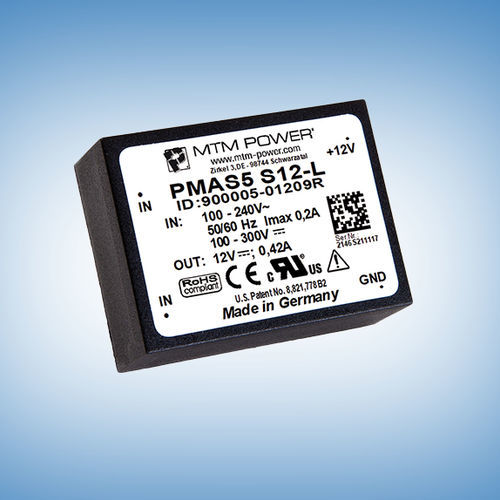 Alimentatore elettrico per circuito stampato - PMAS5 S12-L - MTM Power Messtechnik Mellenbach GmbH - AC/DC / ad uscita semplice / CE