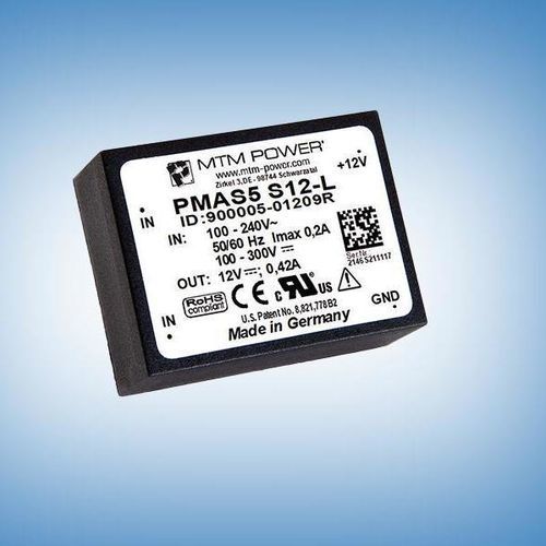 Alimentatore elettrico per circuito stampato - PMAS5 S15-L - MTM Power Messtechnik Mellenbach GmbH - AC/DC / ad uscita semplice / CE