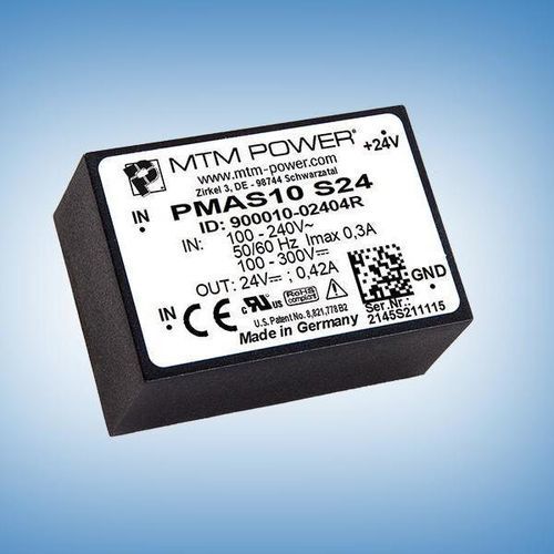 Alimentatore elettrico per circuito stampato - PMAS10 S24 - MTM Power Messtechnik Mellenbach GmbH - AC/DC / ad uscita semplice / CE