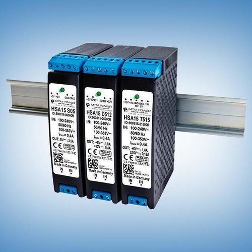 Alimentatore elettrico su guida DIN - HSA15 S12 - MTM Power Messtechnik Mellenbach GmbH - AC/DC / ad uscita semplice / CE