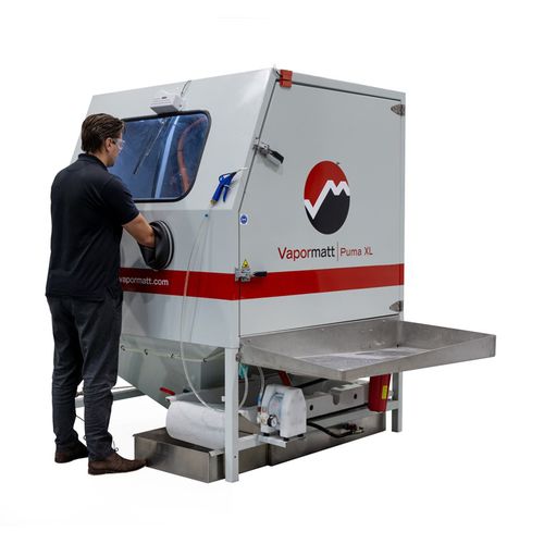 Cabina di sabbiatura umida - Puma XL - Vapormatt - manuale / robusta / con tavola girevole