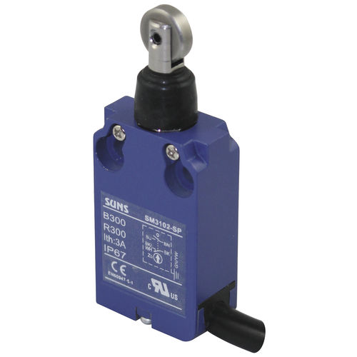 Contatto di fine corsa IP67 - SM31-P11-12 - SUNS - di sicurezza / compatto / con pistone a rotella