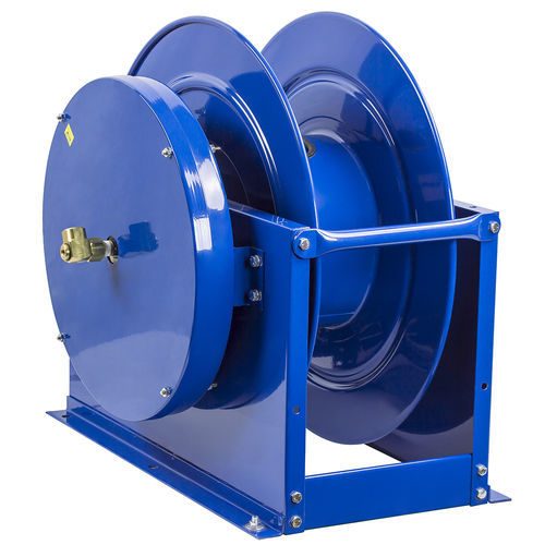 Avvolgitore per tubo - DP SERIES - Coxreels - a richiamo automatico / con doppio piedistallo / aperto