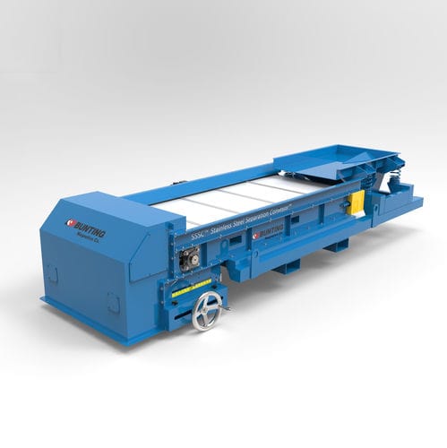 Trasportatore a nastro magnetico - SSSC® - BUNTING - orizzontale / per cernita / per ferraglia