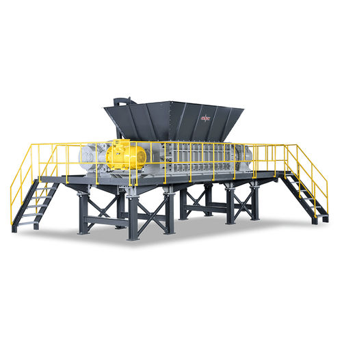 Trituratore a due alberi - X1500  - Genox Recycling Tech (China) Co., Ltd. - per legno / di pneumatici / di metallo