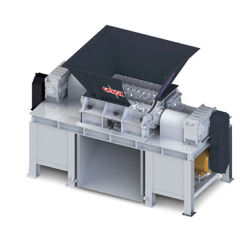 Trituratore a 2 alberi - W series - Genox Recycling Tech (China) Co., Ltd. - carta / per cavi / con cesoia rotativa