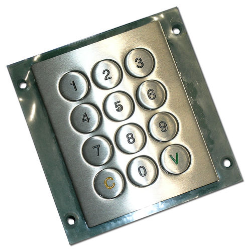 Tastiera numerica 12 tasti - NX565-17 - NICONIX - a muro / in acciaio inossidabile / USB