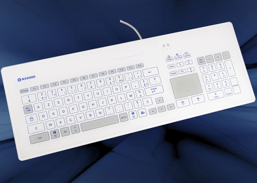 Tastiera da ufficio - KR23227 - NICONIX - capacitiva / 103 tasti / per camera bianca