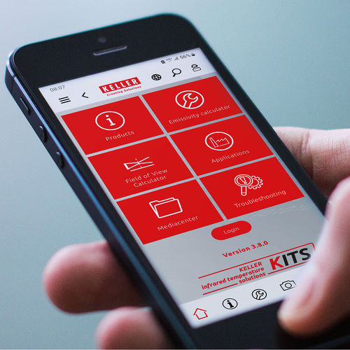 Applicazione mobile di sfruttamento dei dati - KITS - Keller Pyrometer Systems - di acquisizione dati / di analisi della temperatura / per pirometro