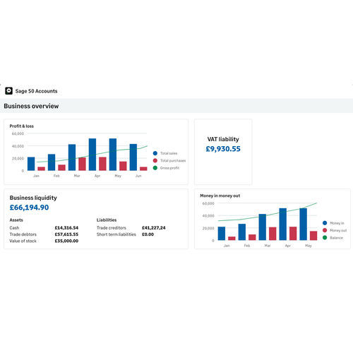 Software di regolazione - Sage 50 Accounts - Sage bäurer GmbH - di connettività / di contabilità / di scorrimento