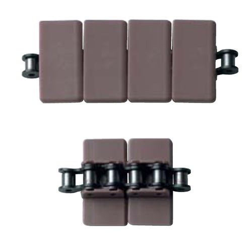 Catena di trasporto in acciaio inossidabile - uni 843SK/843SKR - uni-chains - a doghe / con supporto plastico a scatto