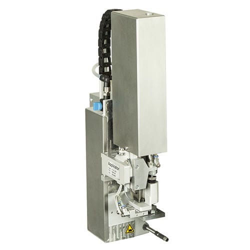 Applicatore di etichette automatico - 411 series - cab Produkttechnik GmbH & Co KG - per applicazione sulla parte superiore del prodotto / per applicazione laterale / per etichette adesive